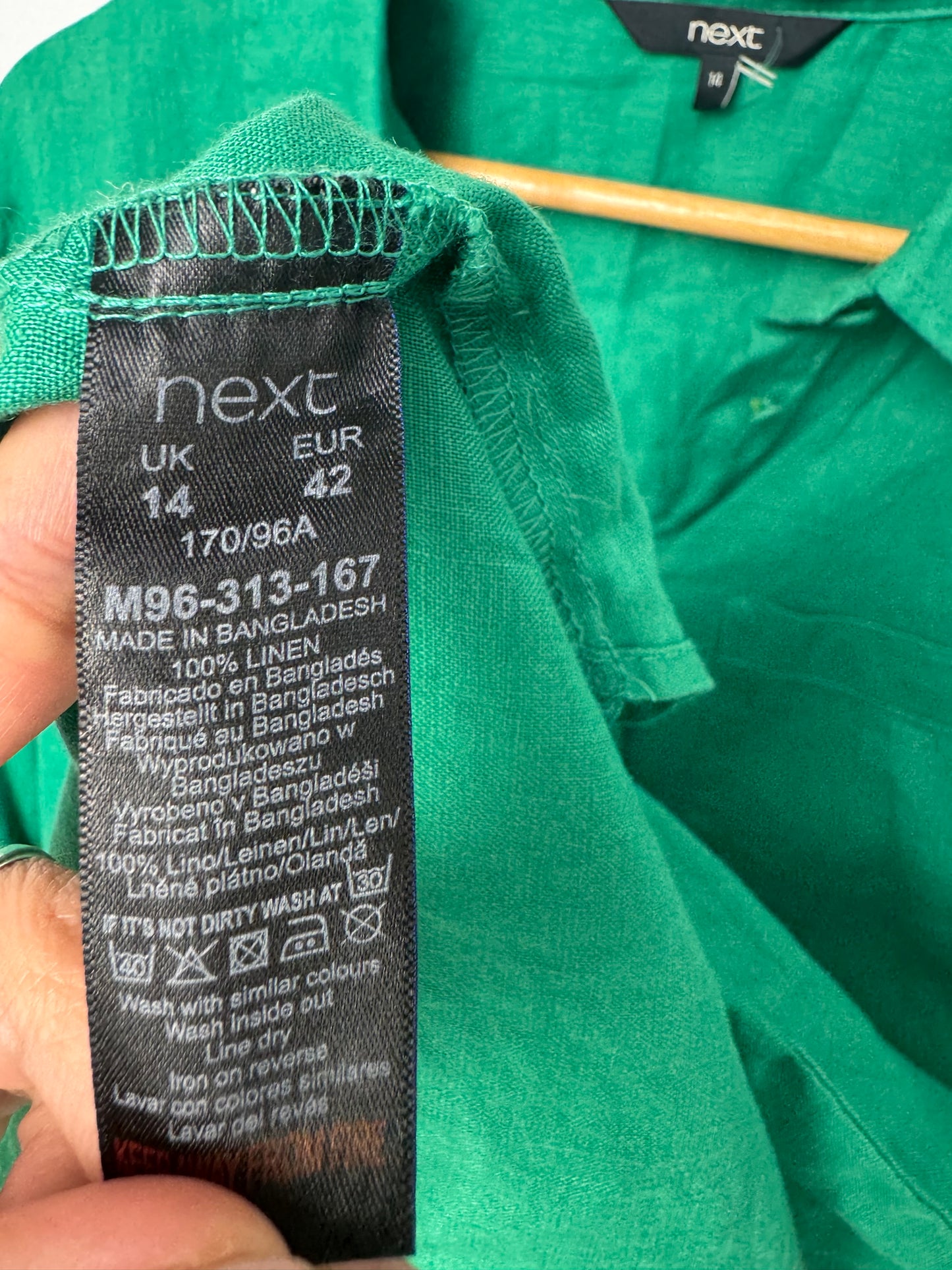 100% Linen Long Sleeve Button-Down Shirt