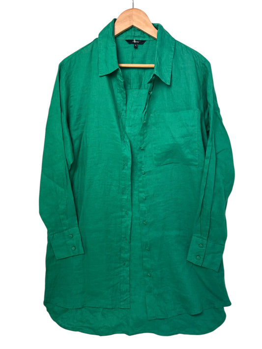 100% Linen Long Sleeve Button-Down Shirt