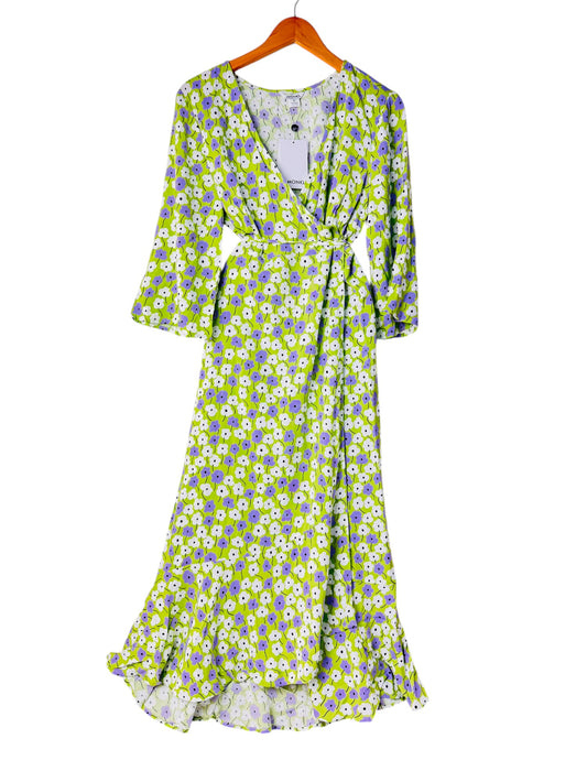 Monkl Green Floral Wrap Dress