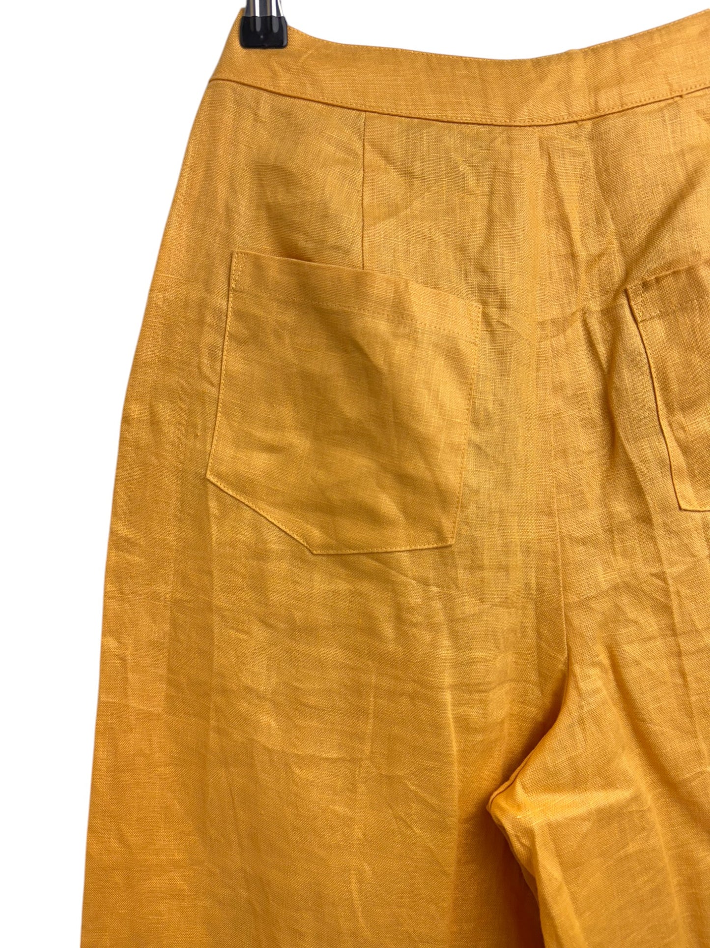 Versify Wide-Leg 100% Linen Scalloped Pants