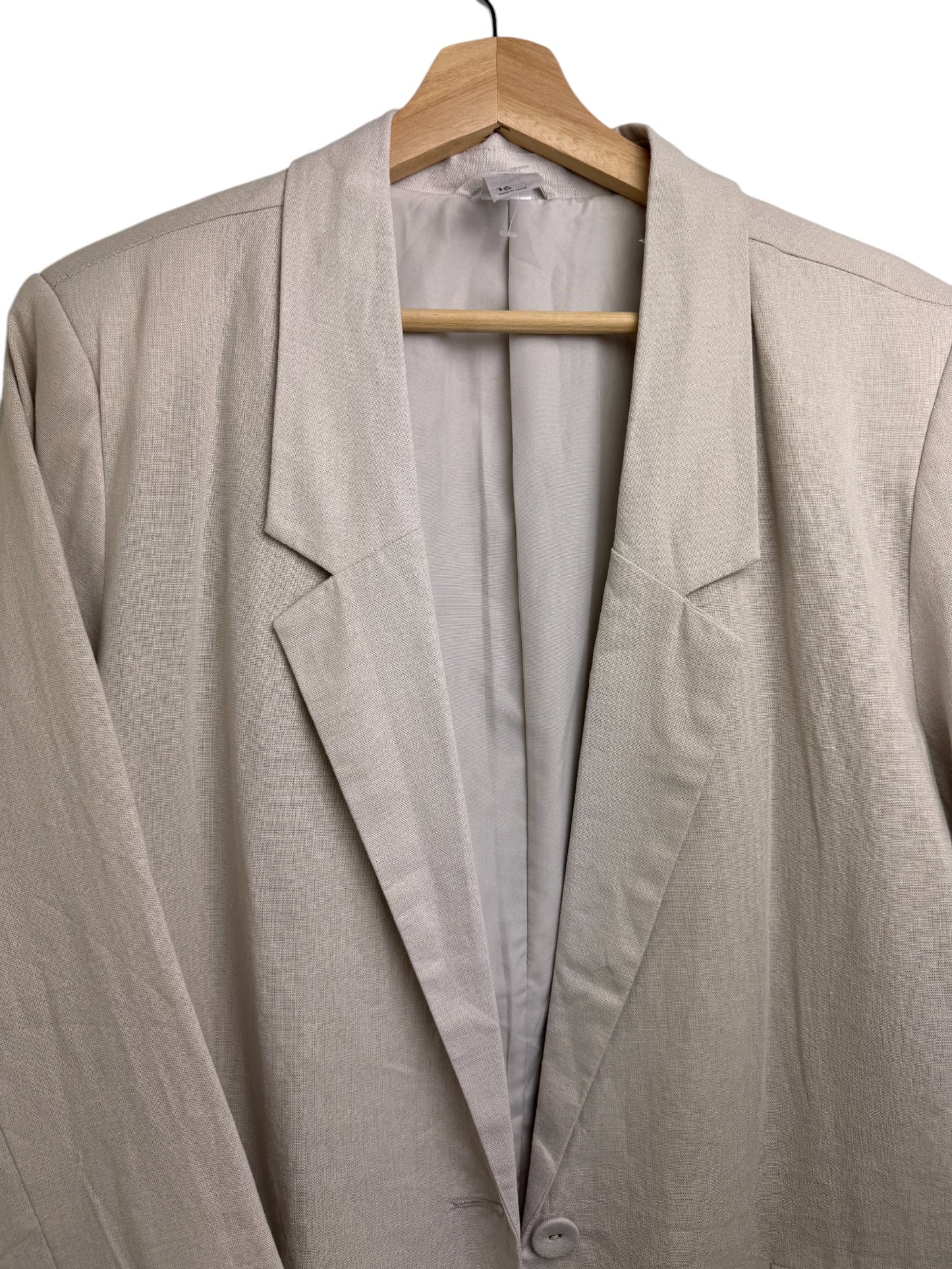 Anko Linen Blend Oversized Oat Blazer