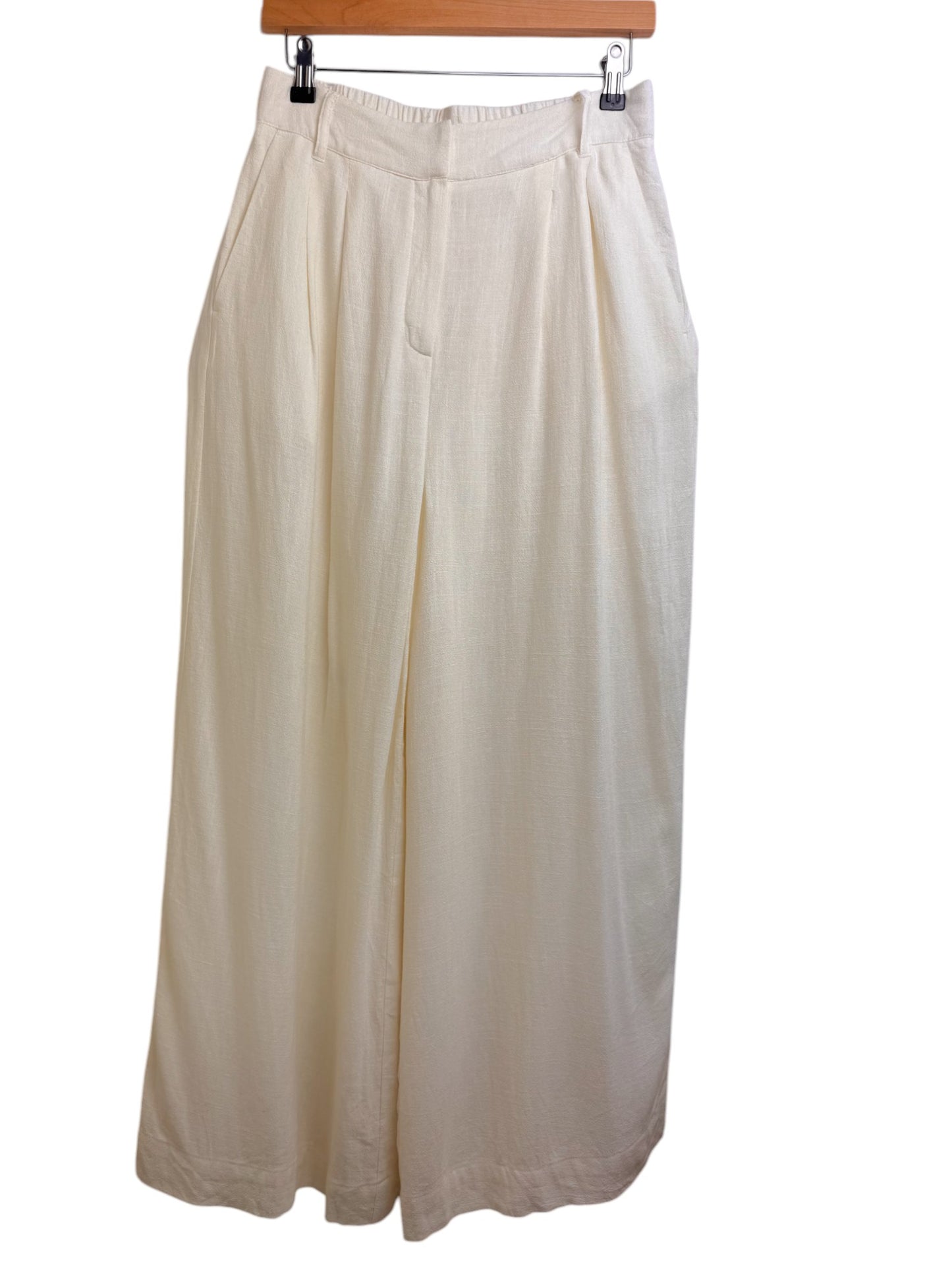 White Wide-Leg Beach Pants