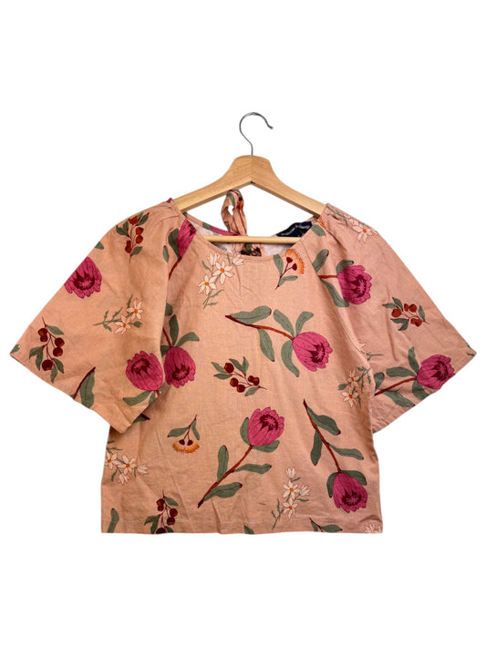 Princess Highway Linen Floral Boxy Top