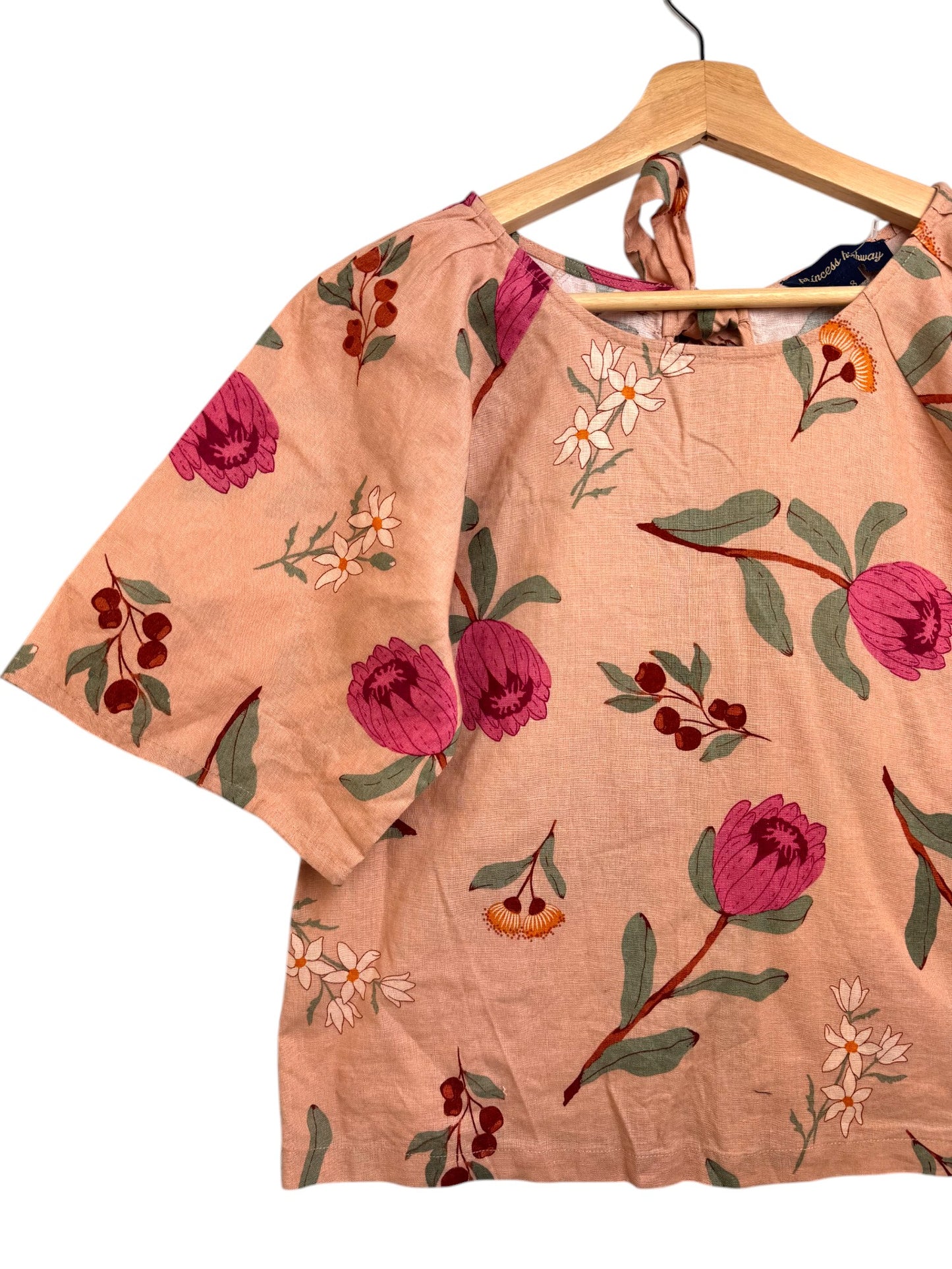 Princess Highway Linen Floral Boxy Top