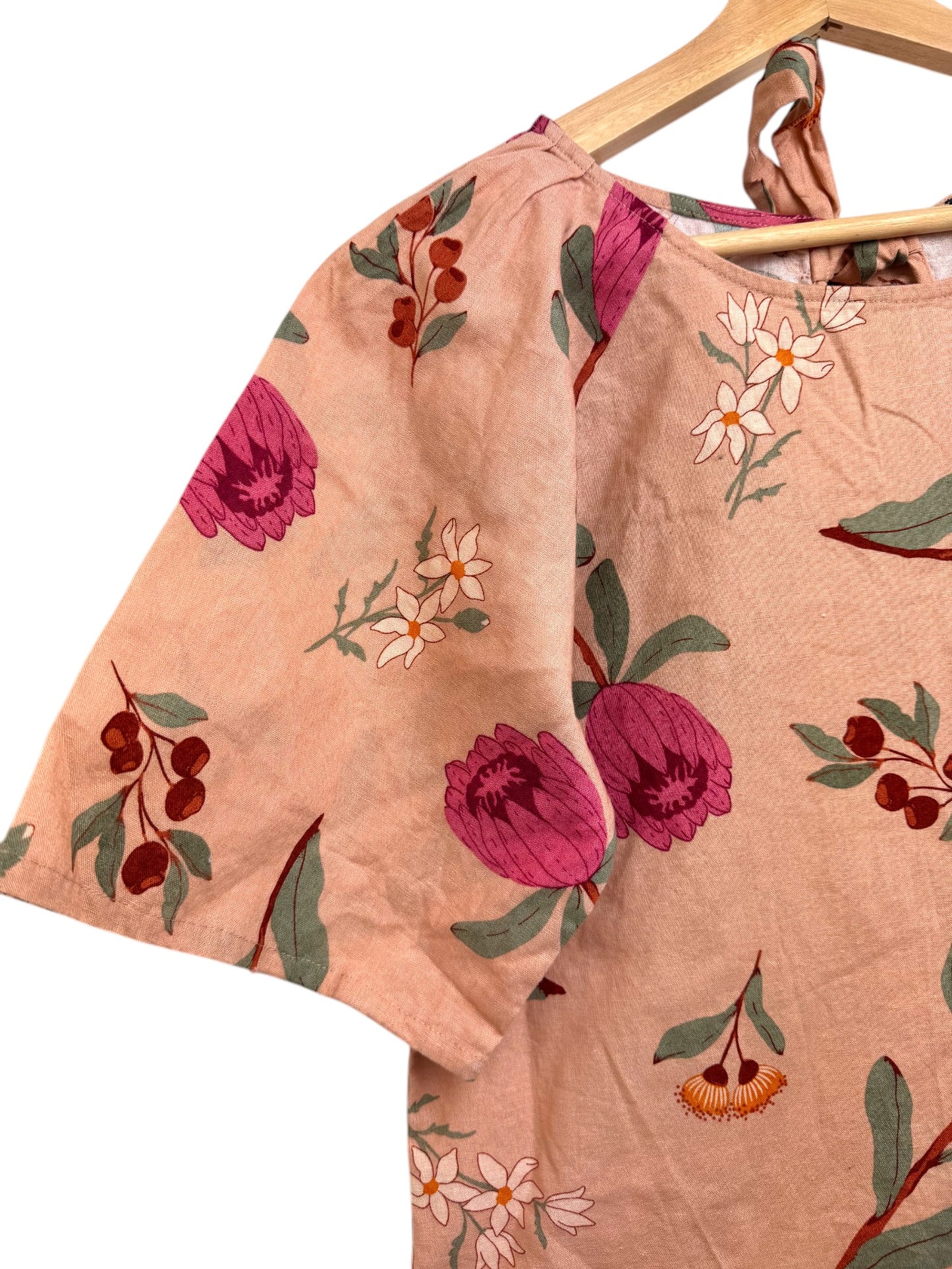Princess Highway Linen Floral Boxy Top