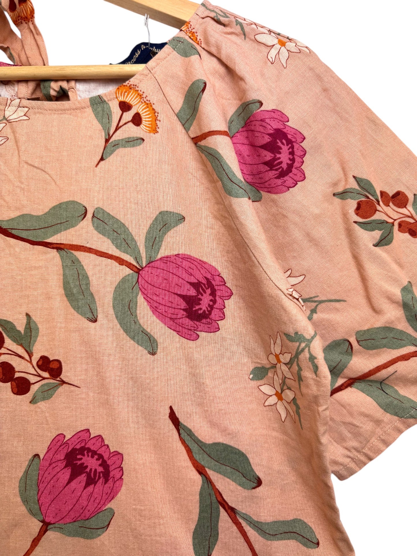 Princess Highway Linen Floral Boxy Top