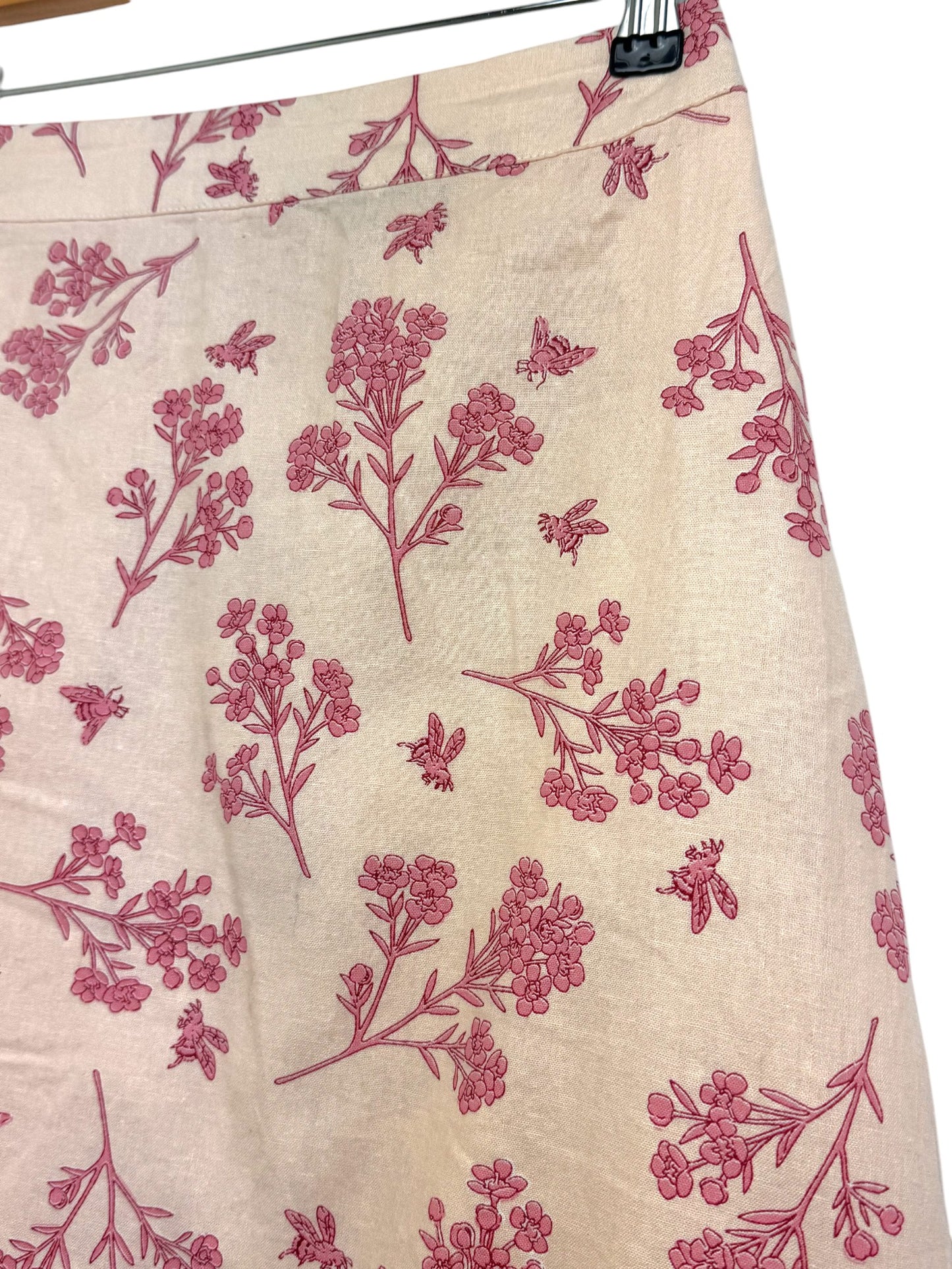 Princess Highway Floral Cotton-Linen Midi Skirt