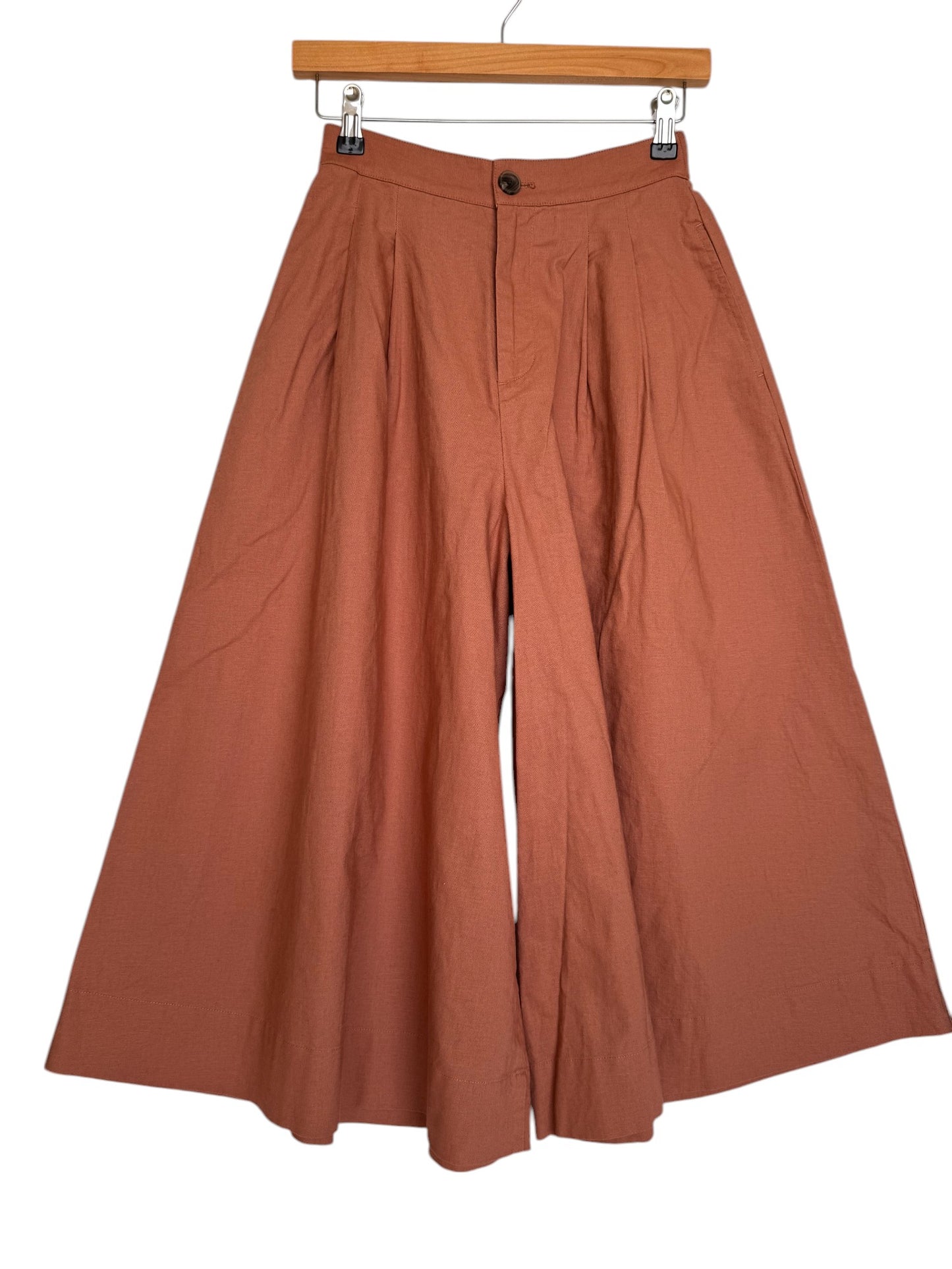 Terracotta Wide-Leg Culottes