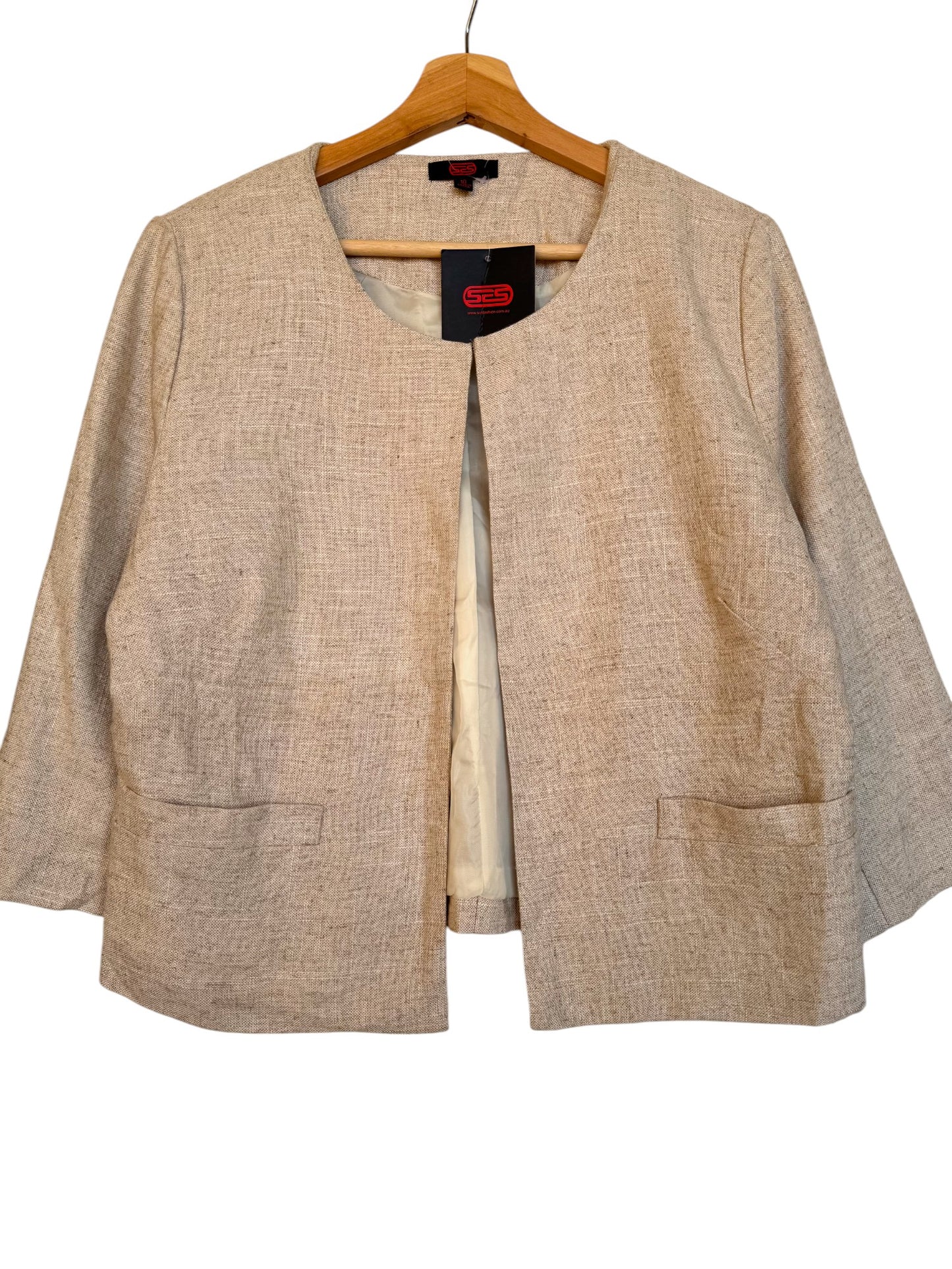 Oat Beige Linen Boxy Blazer – Timeless & Effortless Chic
