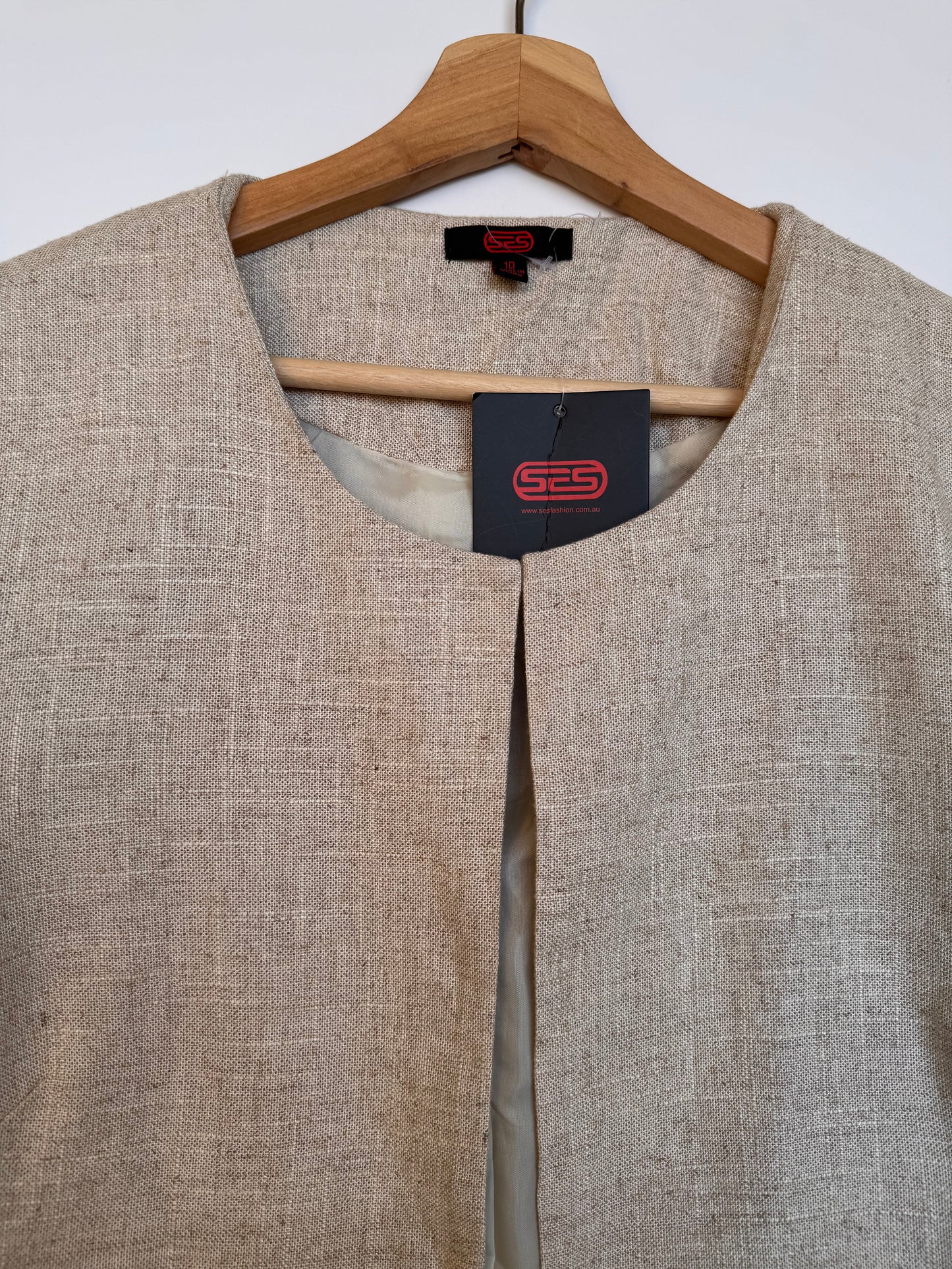 Oat Beige Linen Boxy Blazer – Timeless & Effortless Chic