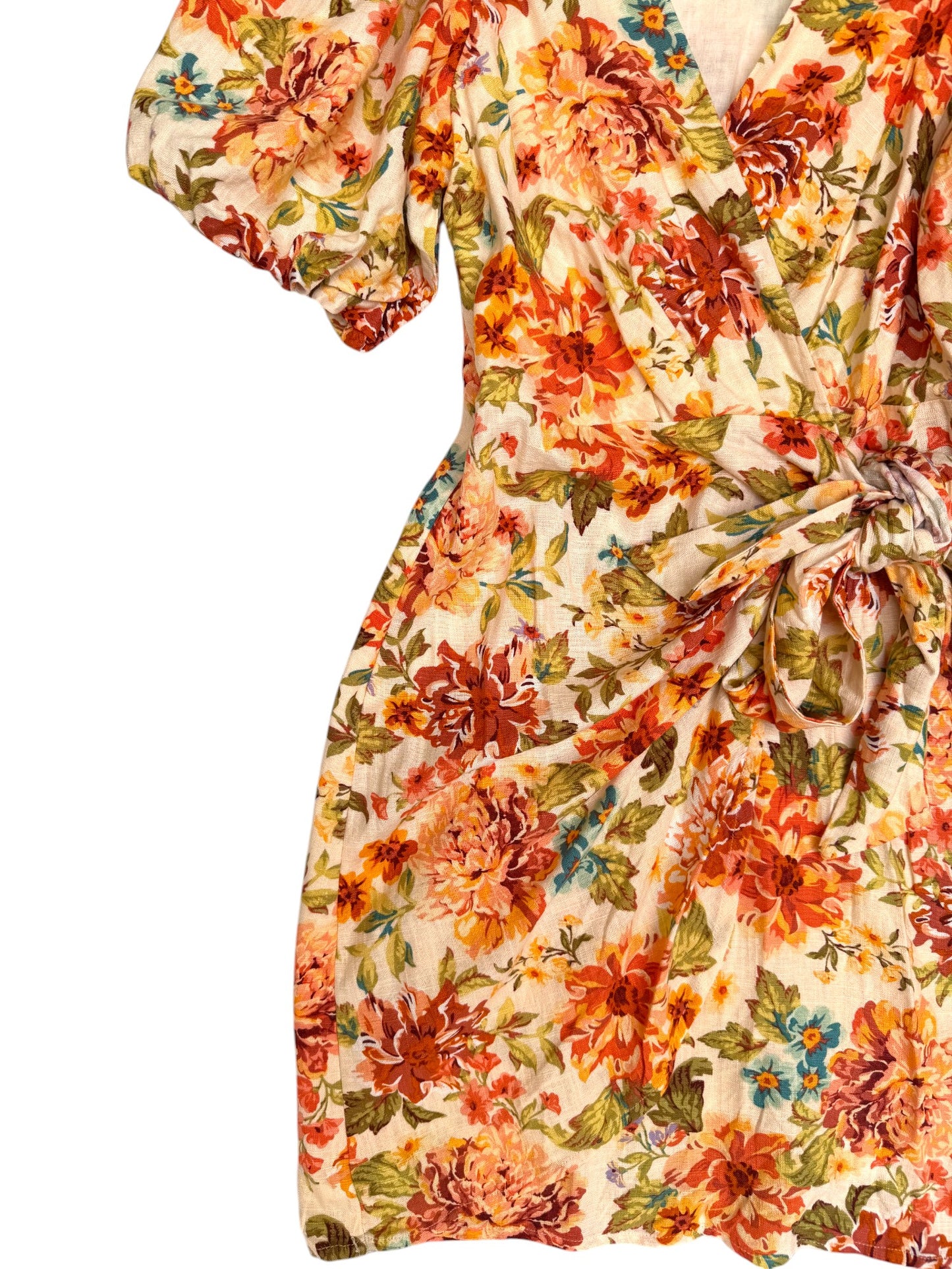 EDIT White Closet Yellow Floral Mini Wrap Dress – Chic & Feminine