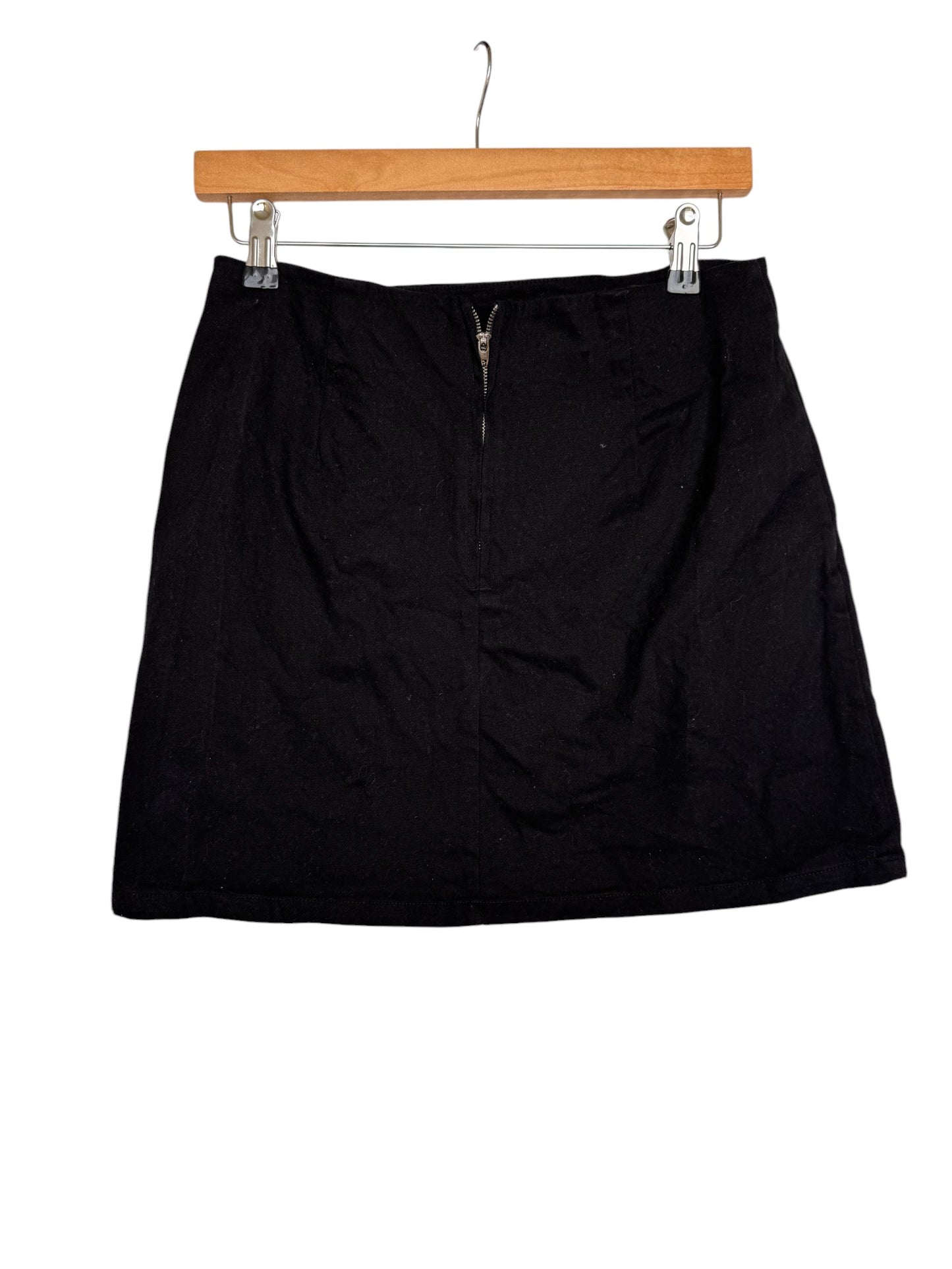 Dotti Black Side-Button Denim Skirt – Timeless & Chic