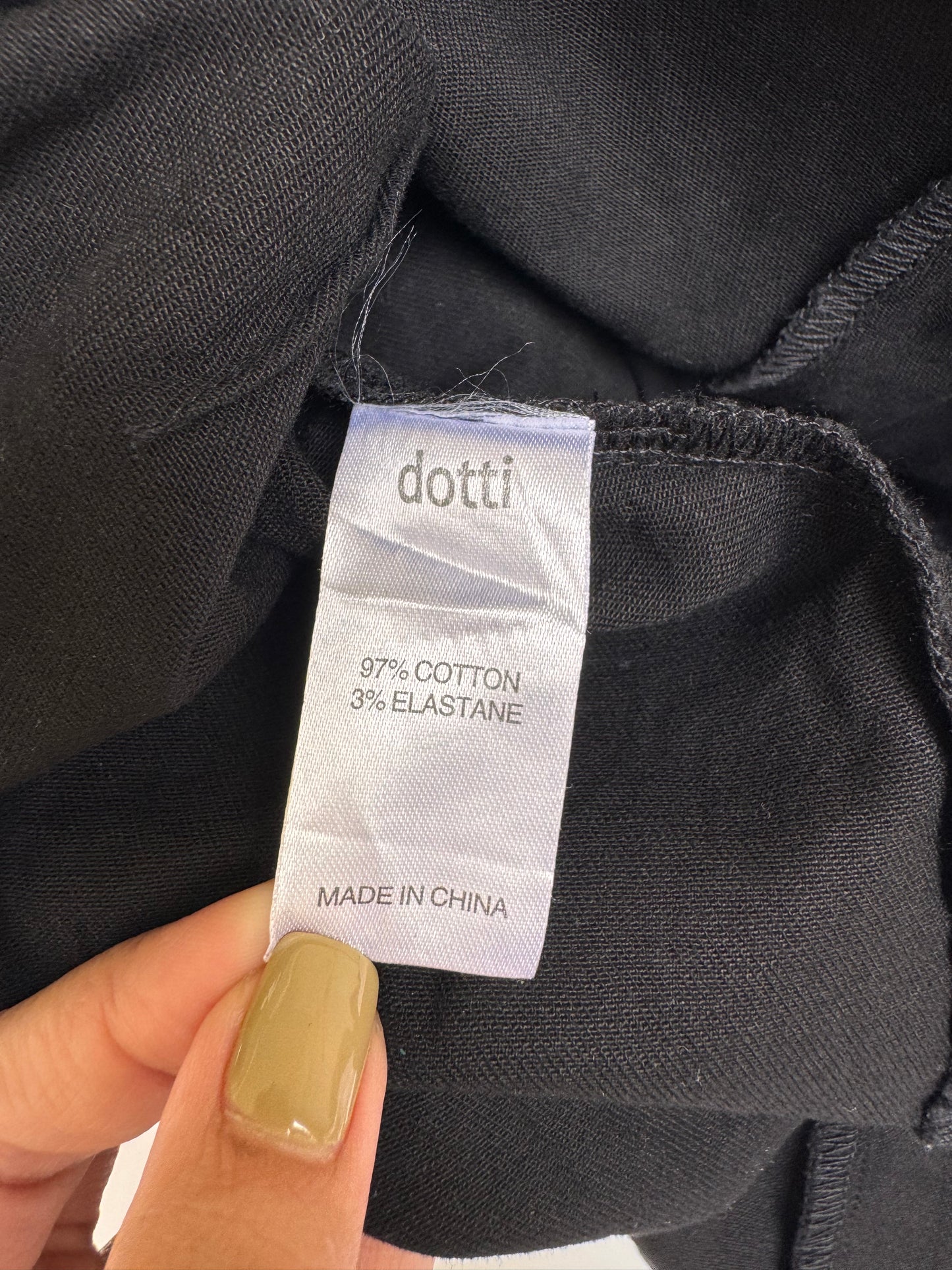 Dotti Black Side-Button Denim Skirt – Timeless & Chic