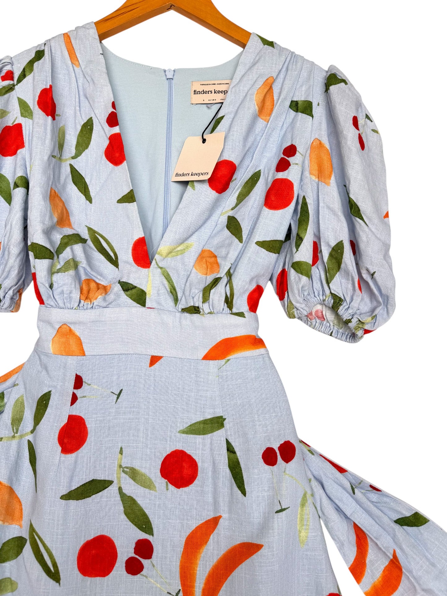 Finders Keepers Calypso Short Sleeve Summer Mini Dress - Floral