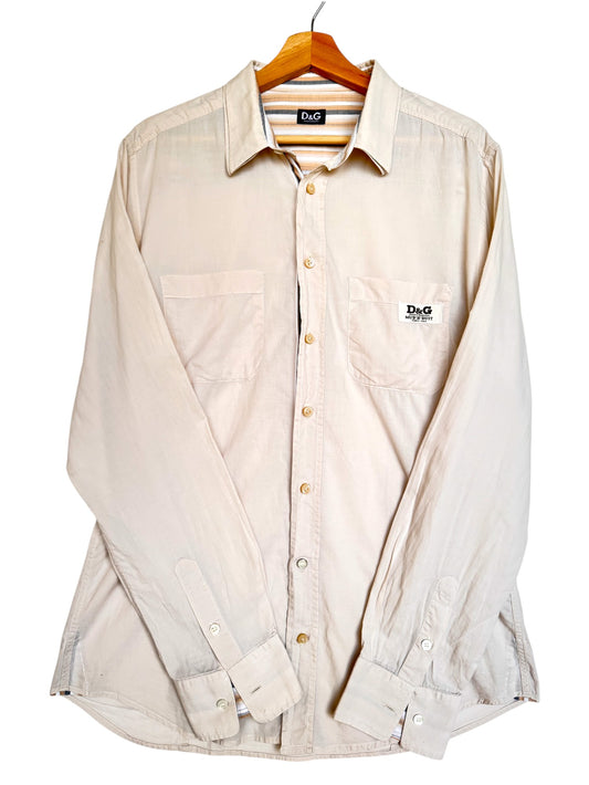 Vintage D&G Mud N Dust Cotton Shirt in Light Beige