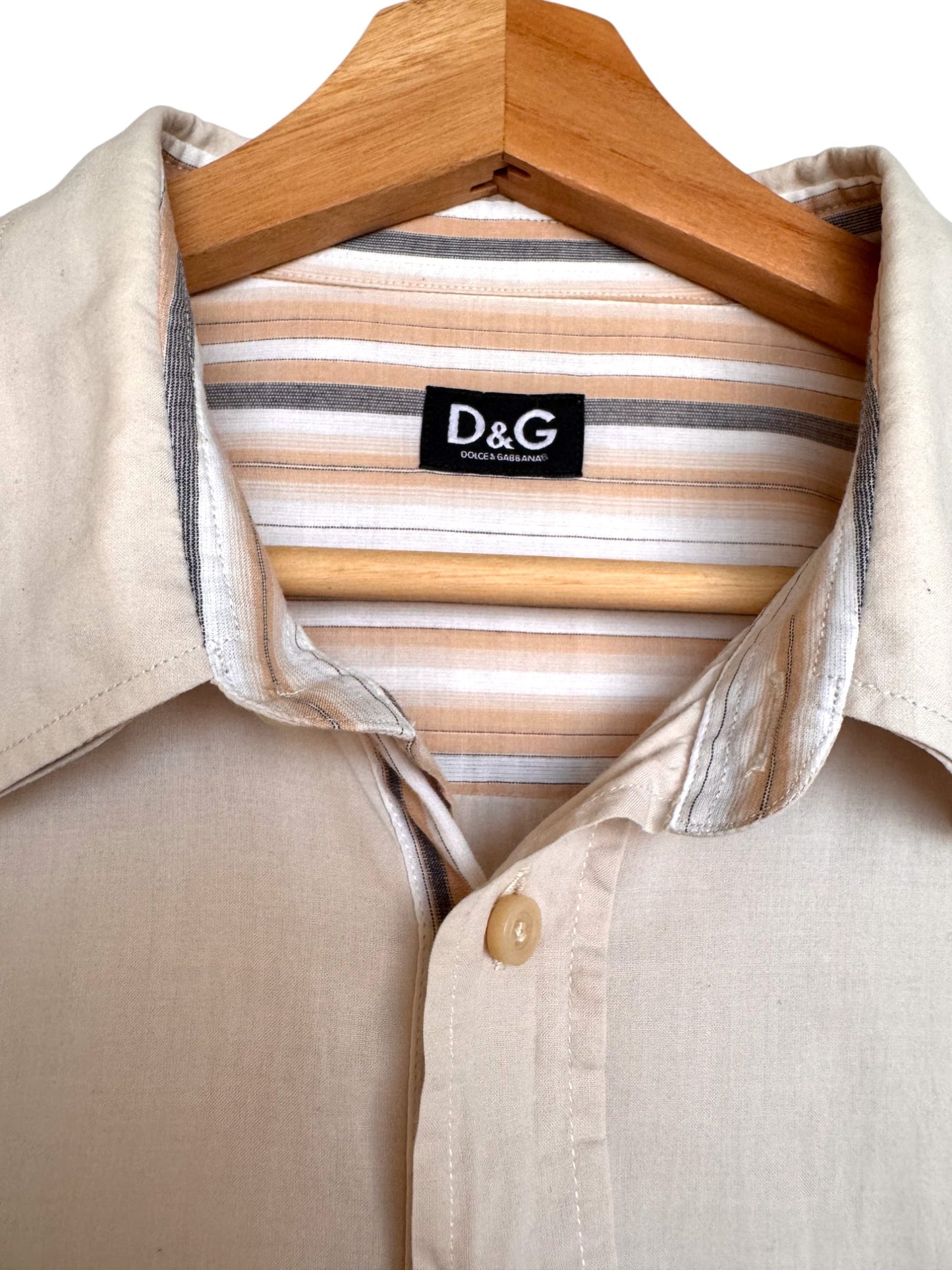 Vintage D&G Mud N Dust Cotton Shirt in Light Beige