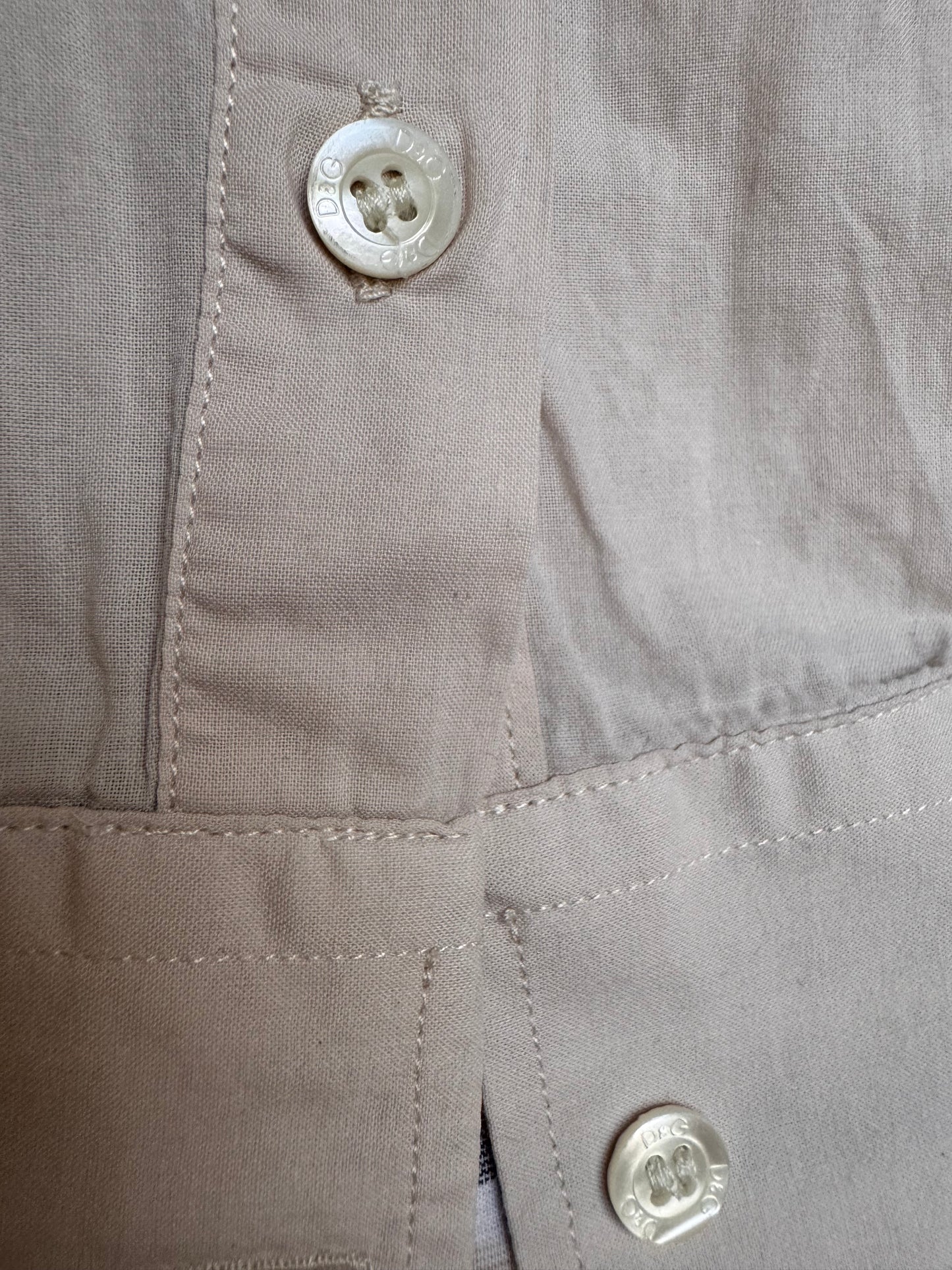 Vintage D&G Mud N Dust Cotton Shirt in Light Beige