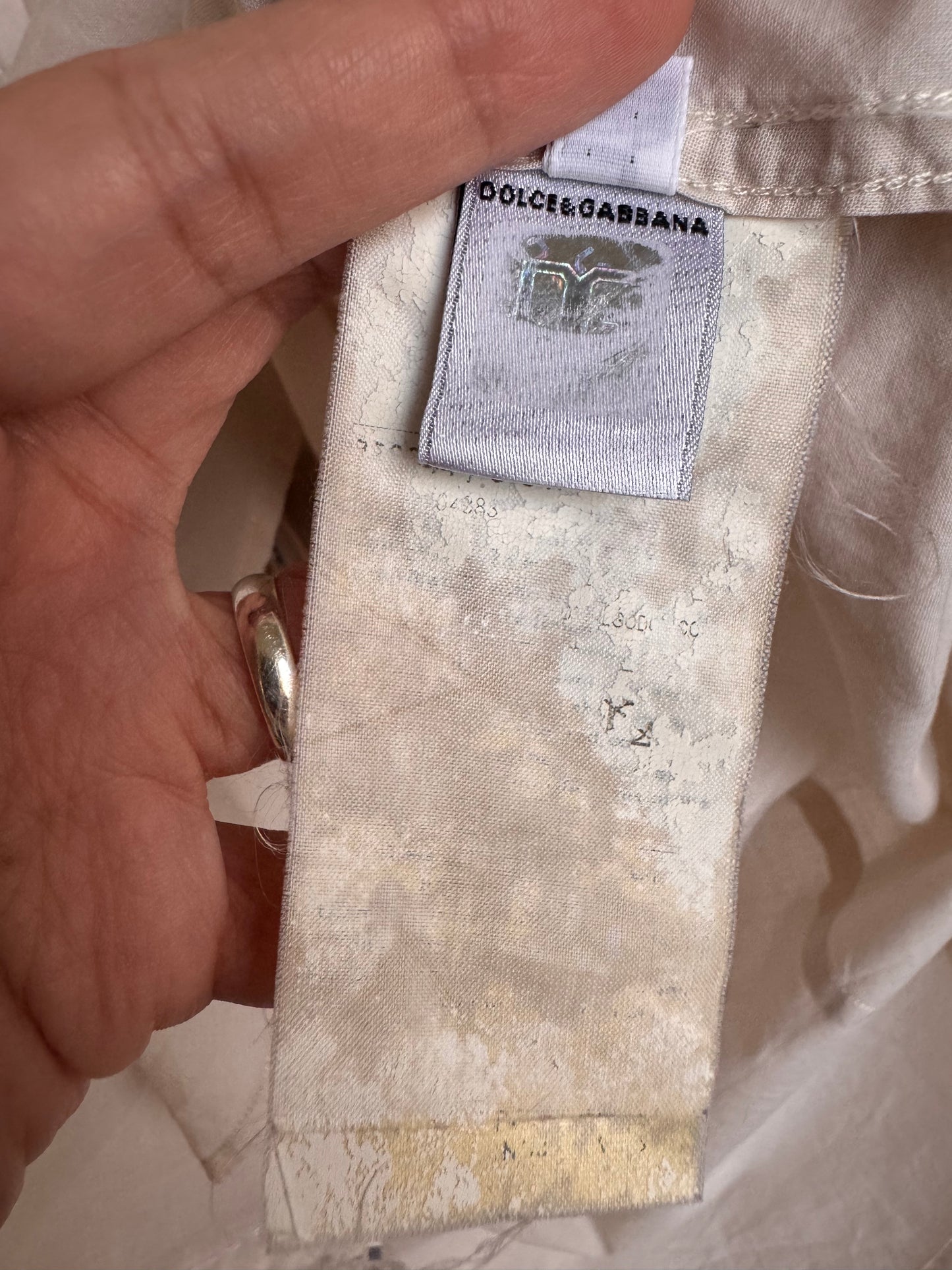 Vintage D&G Mud N Dust Cotton Shirt in Light Beige