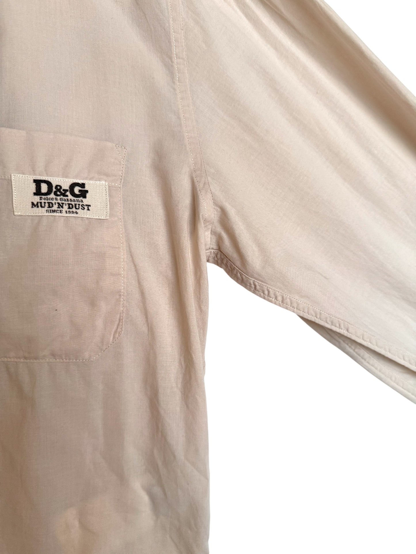 Vintage D&G Mud N Dust Cotton Shirt in Light Beige