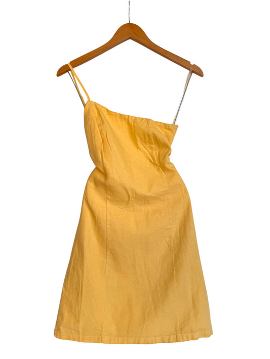 Glassons Asymmetrical One-Shoulder Yellow Mini Dress – Chic & Effortless