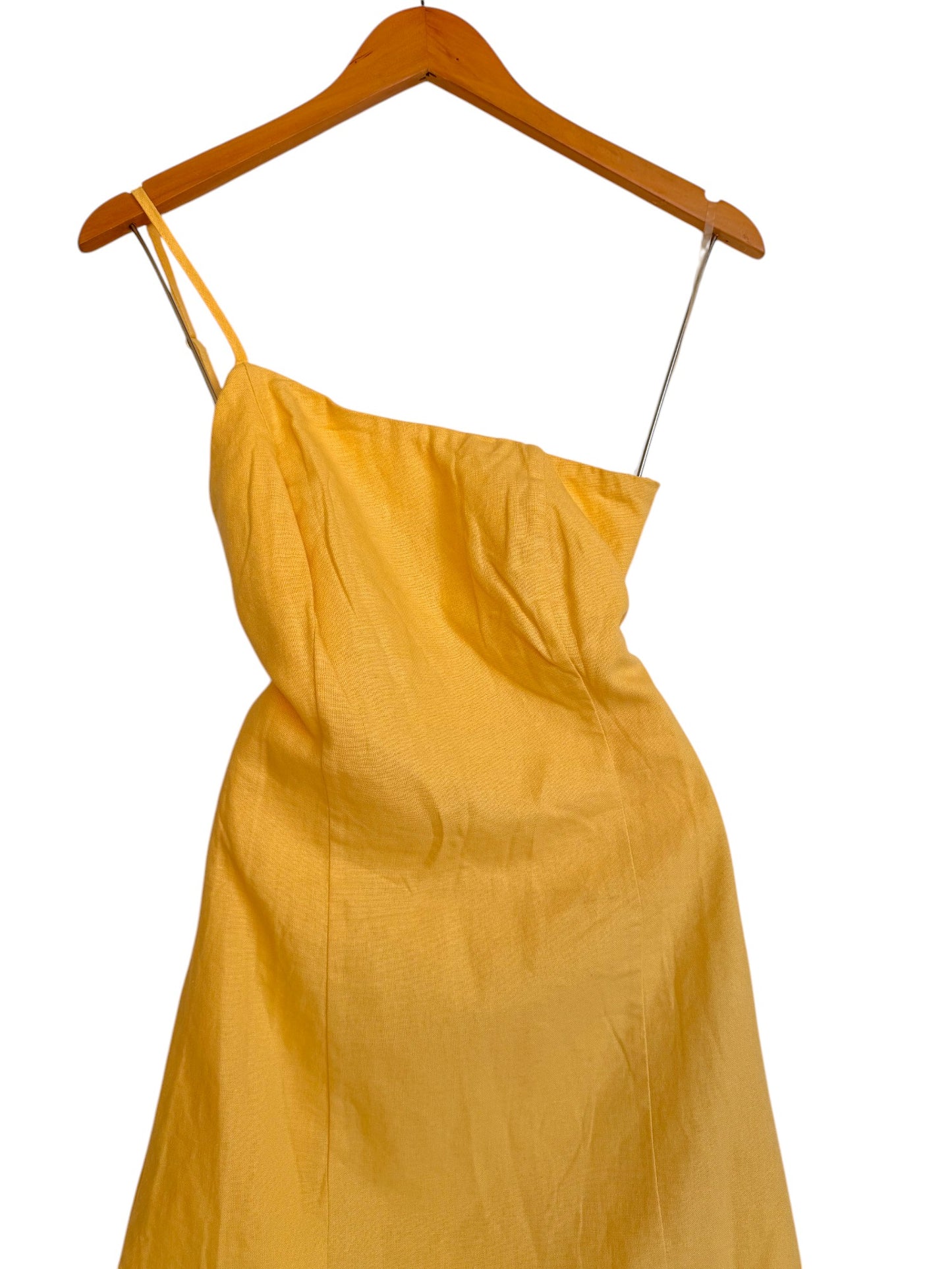 Glassons Asymmetrical One-Shoulder Yellow Mini Dress – Chic & Effortless