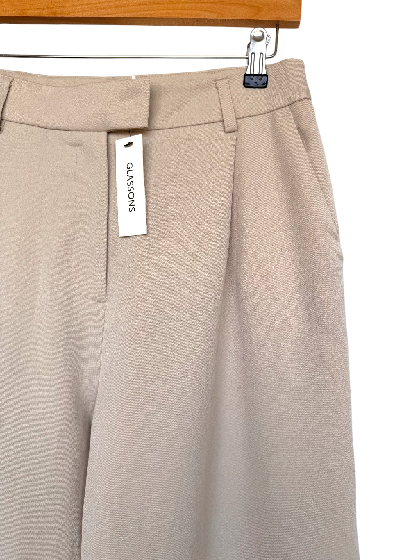 Glassons Wide Leg Trousers in Natural Beige – New with Tags