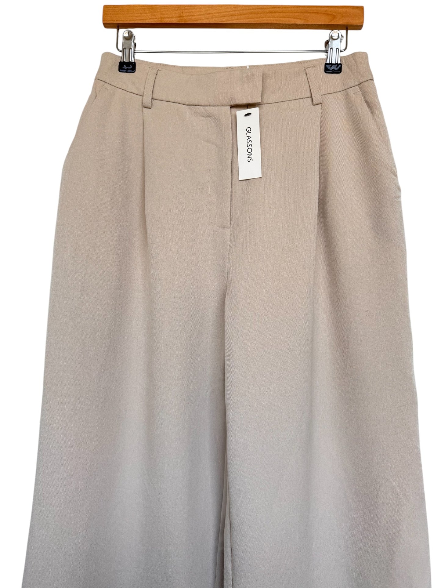 Glassons Wide Leg Trousers in Natural Beige – New with Tags