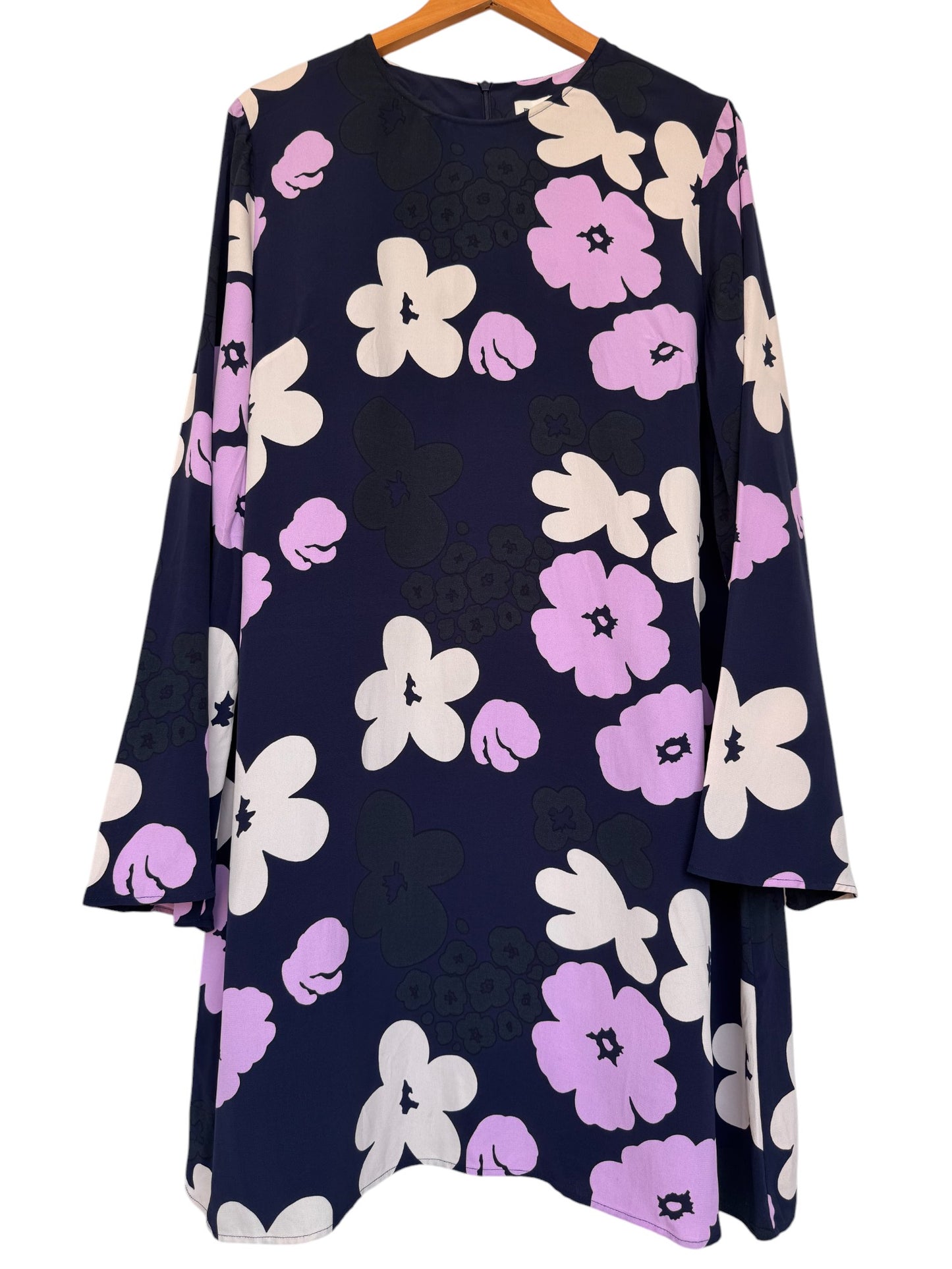Marimekko Pilke Kevätalkoot Dress – Dark Navy Blue Floral