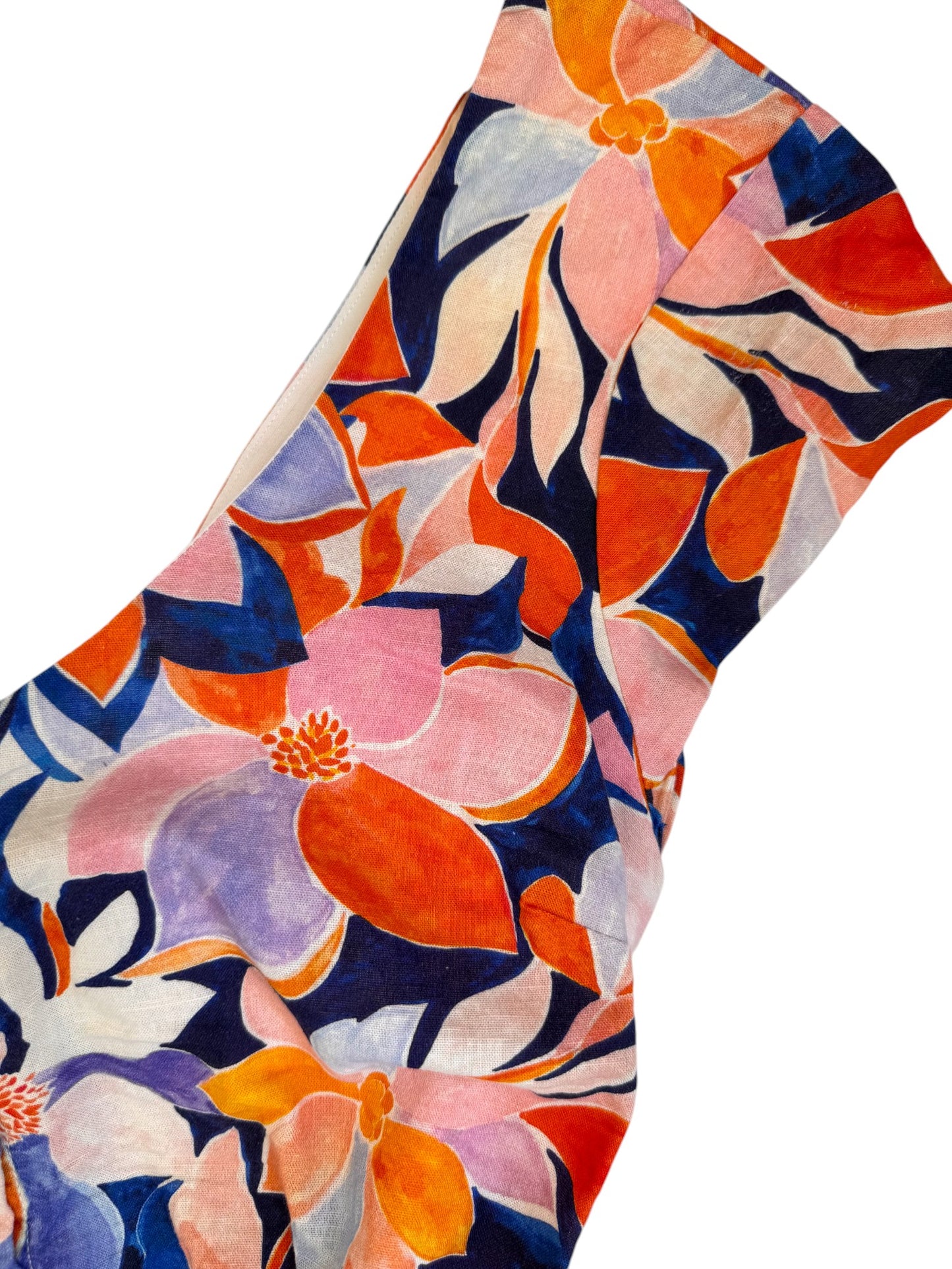 Atmos&Here Blue Floral Bow Back Mini Dress