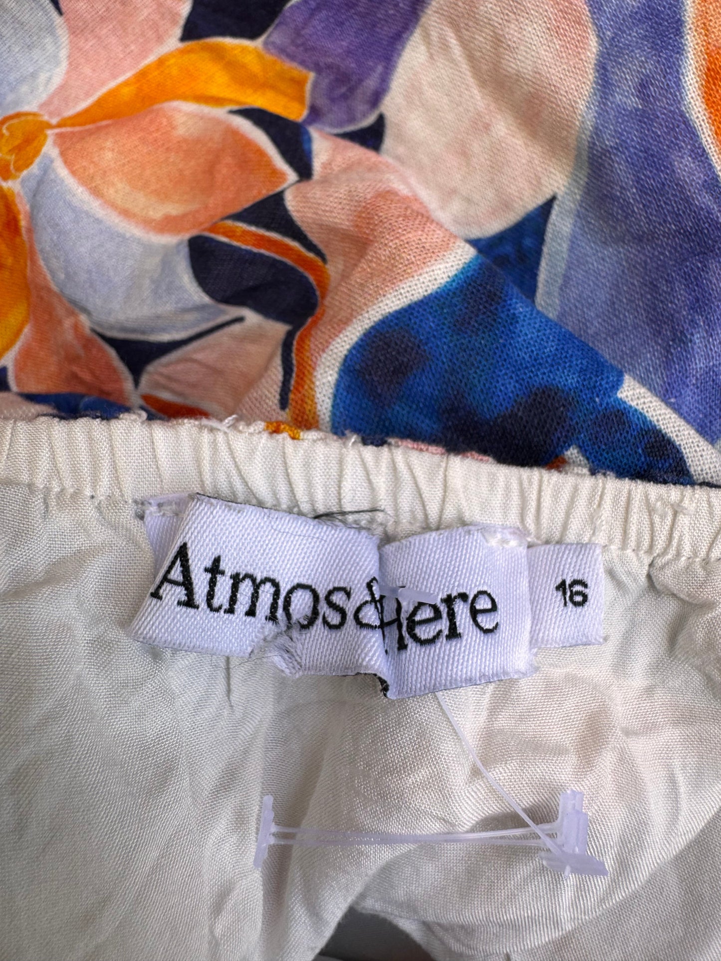 Atmos&Here Blue Floral Bow Back Mini Dress