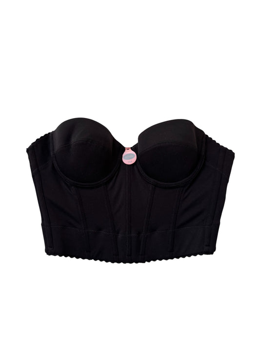 Black Cropped Corset Bra Top – Size 75A / 34A