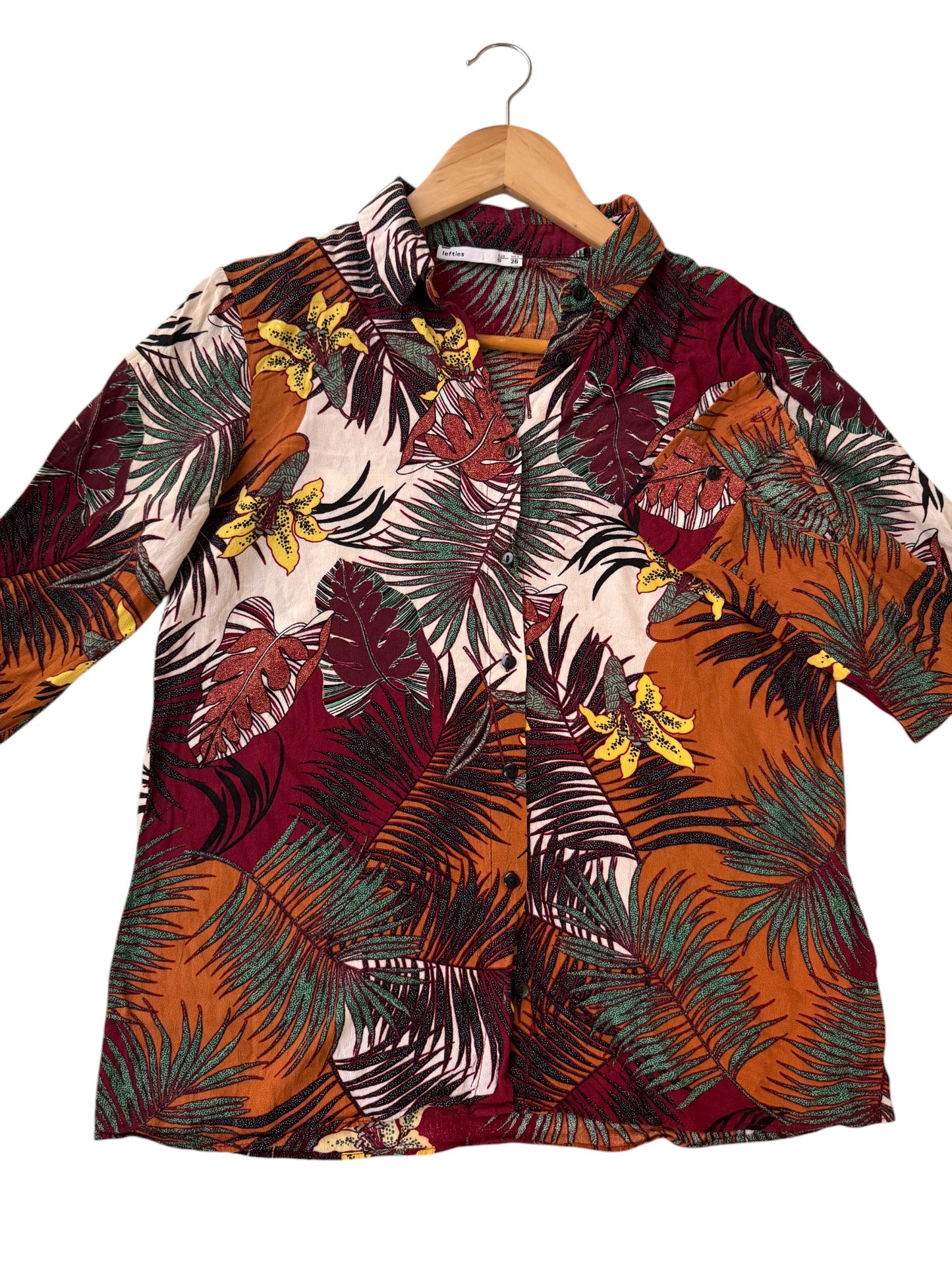 Vintage Inspired Tropical Print Shirt