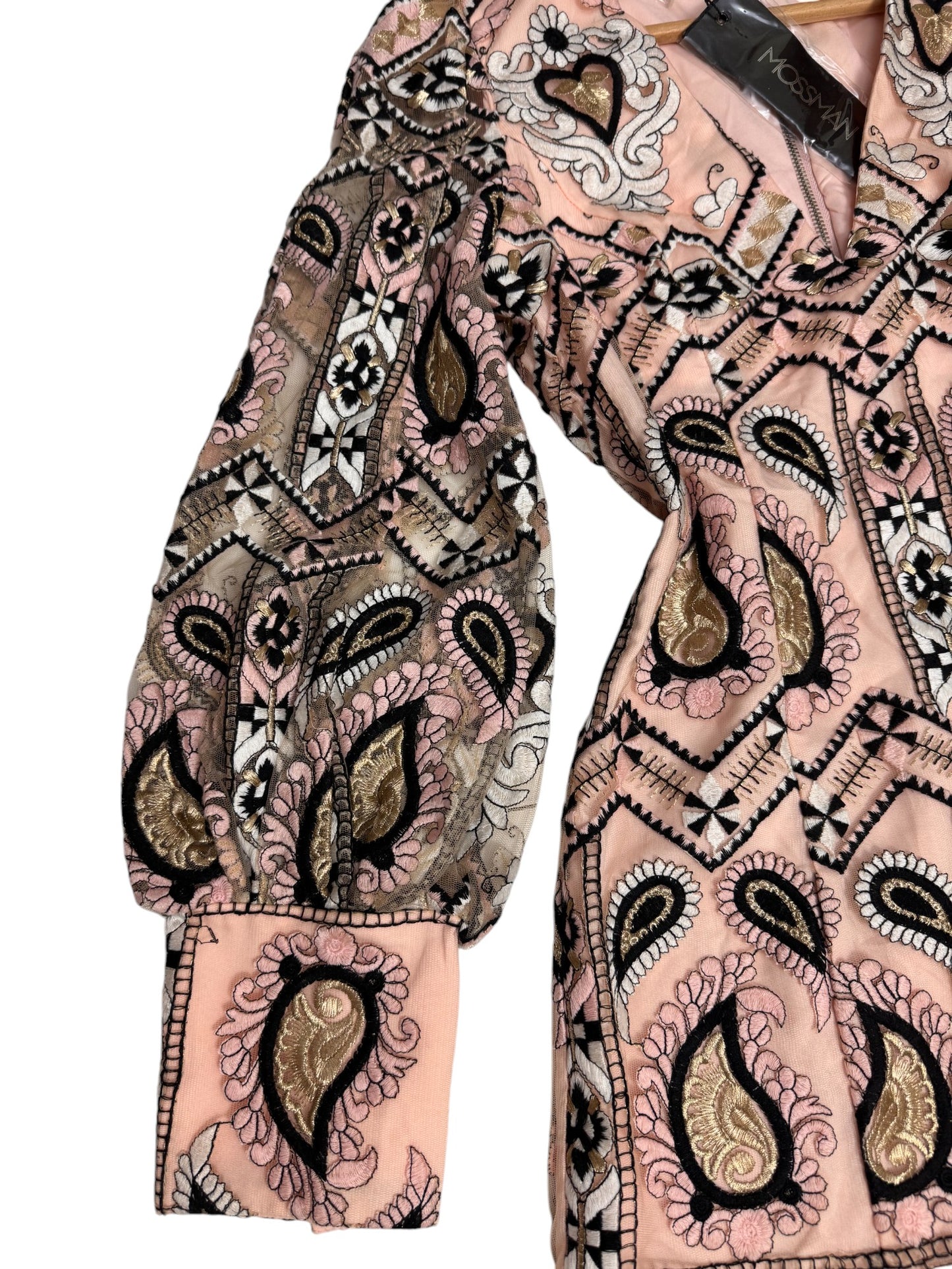 M0ssman "The Affirmation" Embroidered Mini Dress