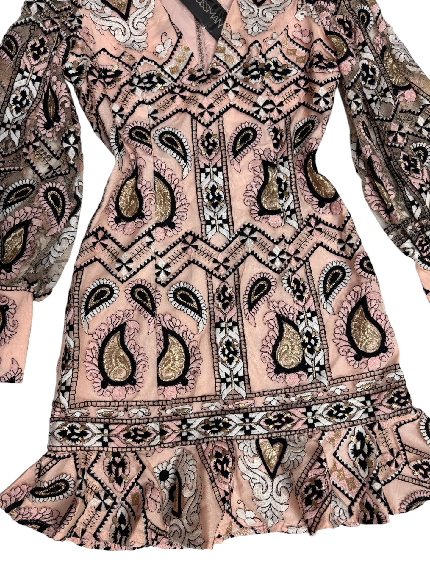 M0ssman "The Affirmation" Embroidered Mini Dress