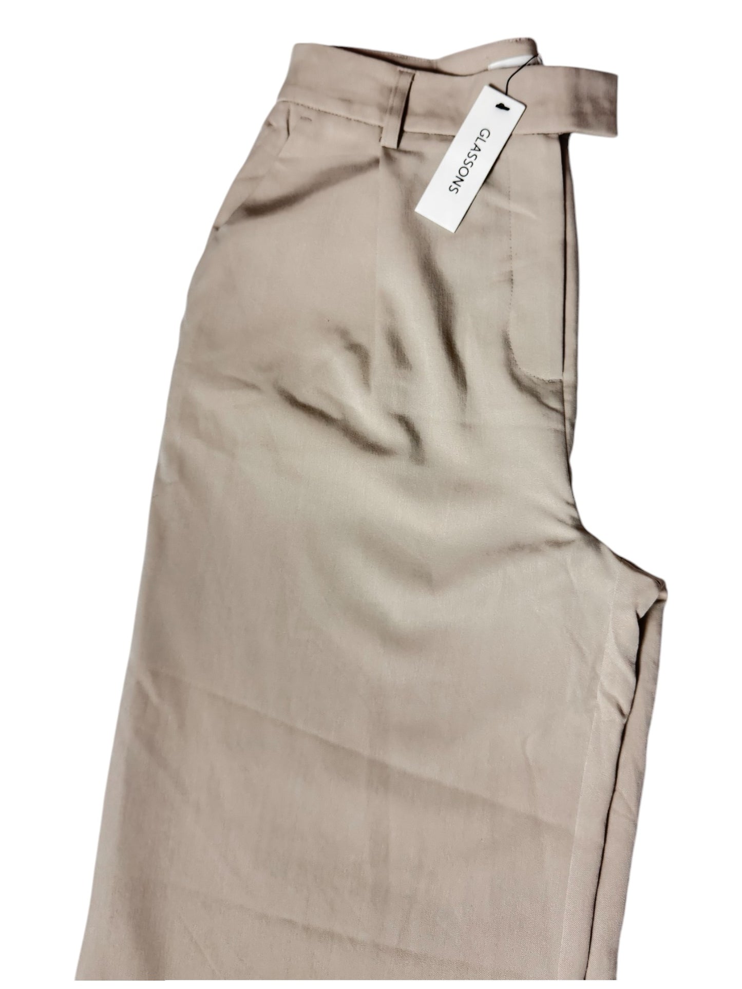 Glassons Wide Leg Trousers in Natural Beige – New with Tags