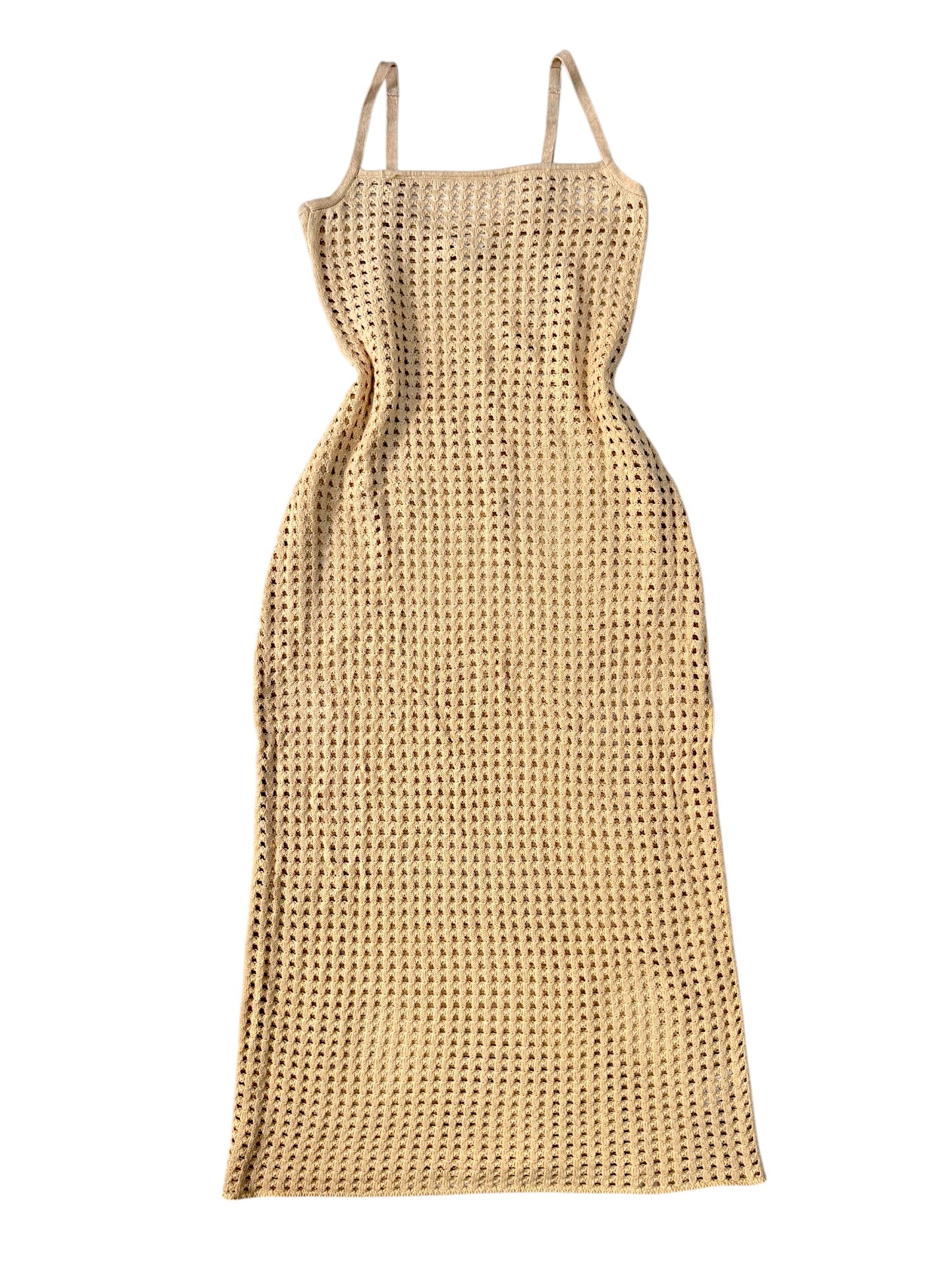 Subtitled Oat Crochet Knit Maxi Beach Dress