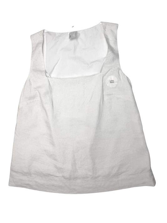 Linen Blend Sleeveless Square-Neck Top
